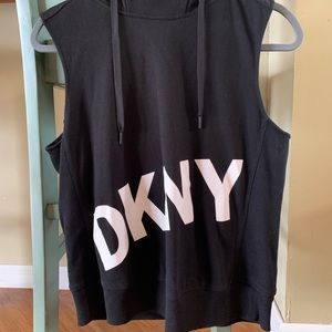 DKNY top with hoodie.
